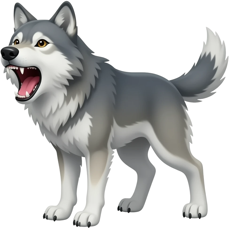 Wolf roar emoji