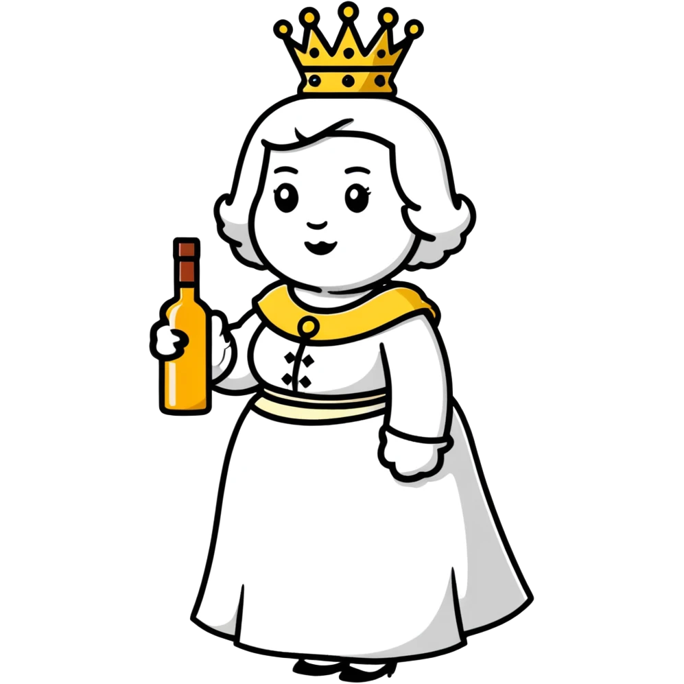 queen holding liquor drunk  emoji