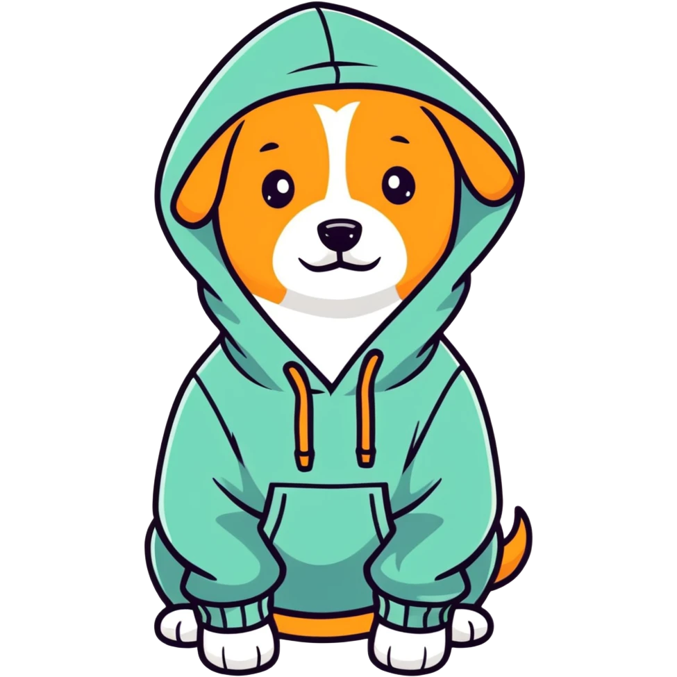 Dog with a hoodie  emoji