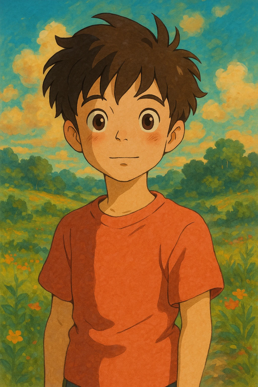 boy, ghibli style emoji