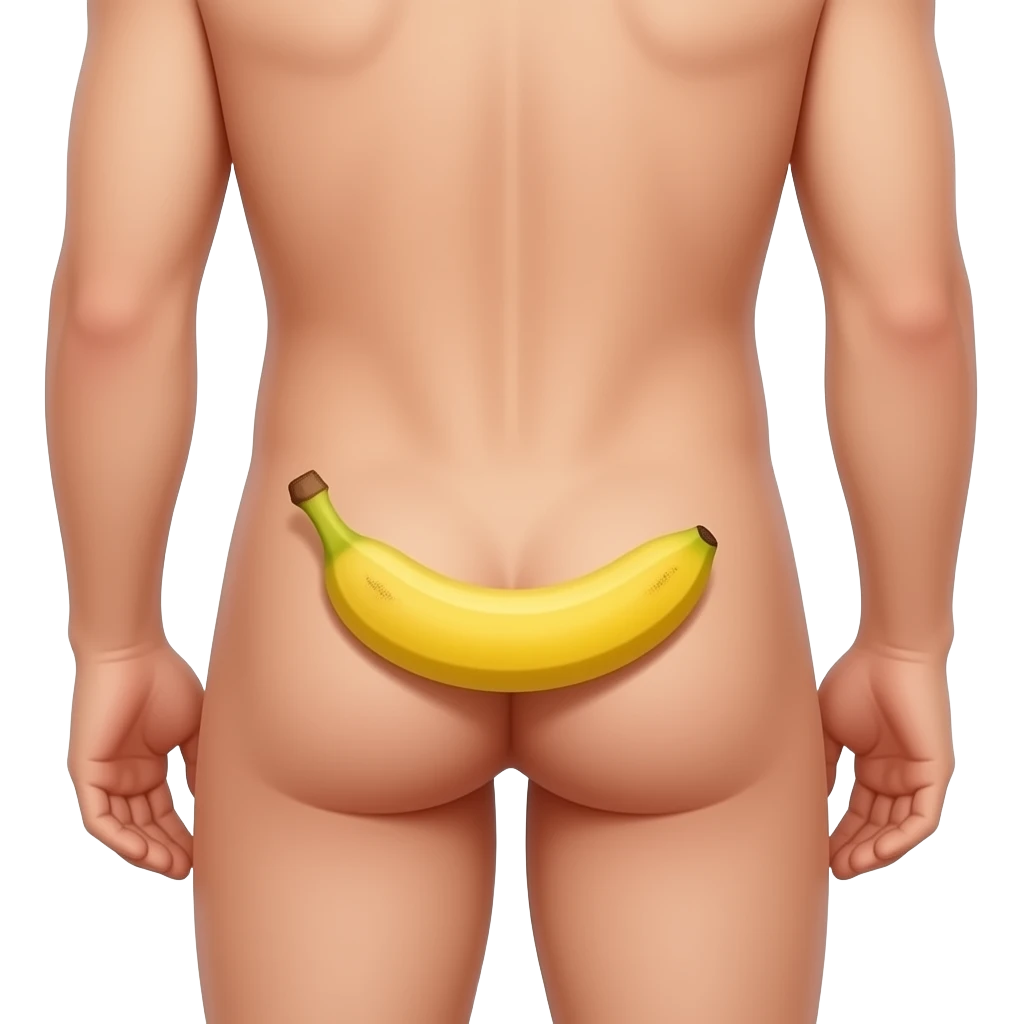 naked ass boy put a banana in his ass emoji