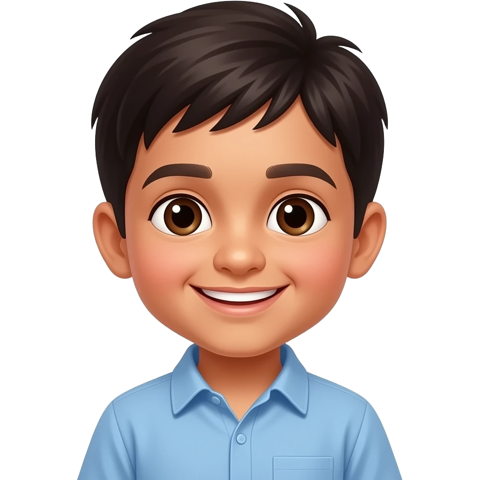 Make an emoji of Salim Khan 3 year old boy, make him look younger emoji