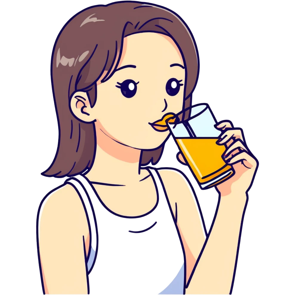 Girl drinking alcohol emoji