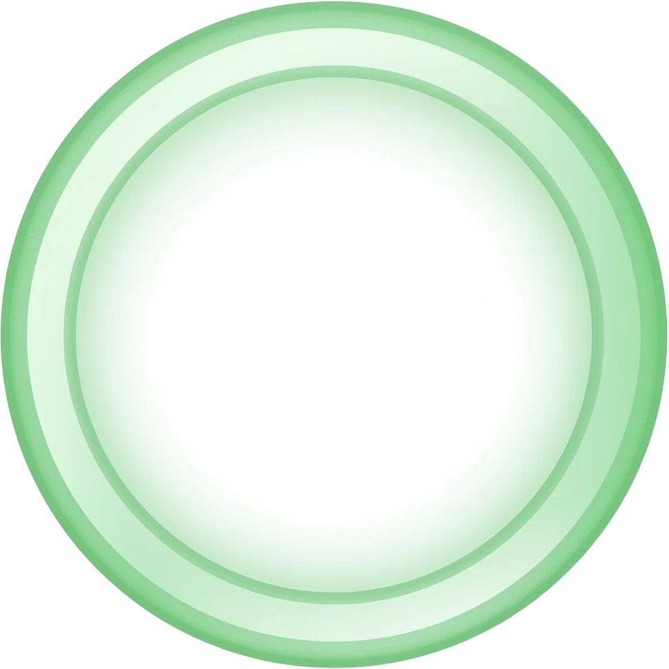 one light pastel green colored glowing outlined circle emoji