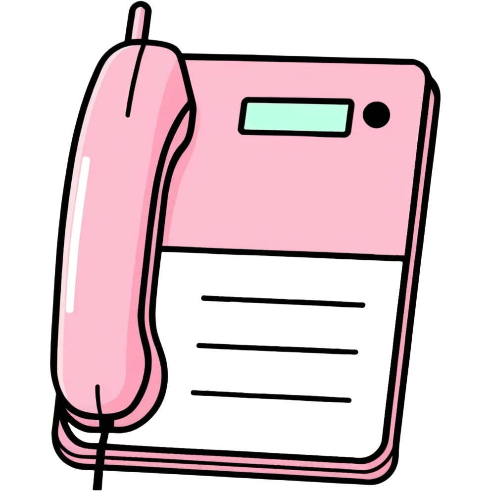 Pink caller id emoji
