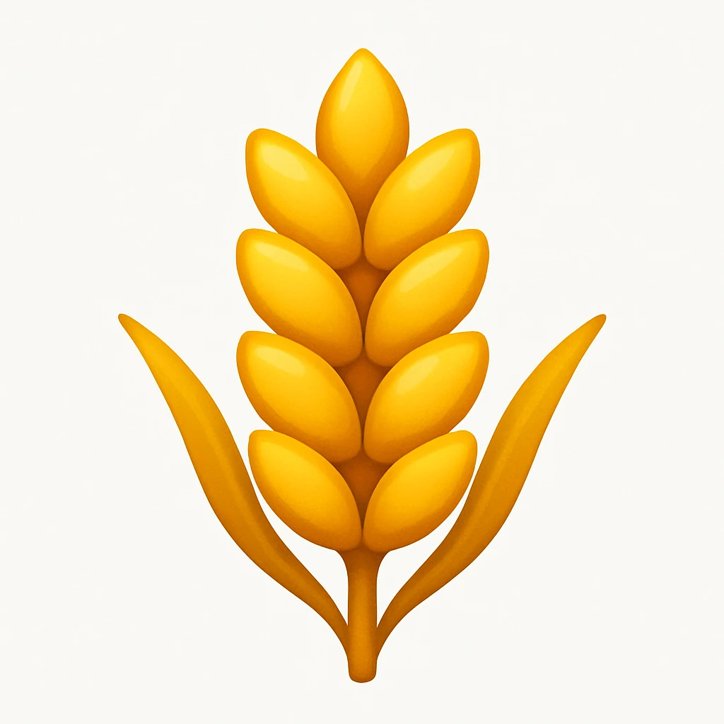 Сгенерируй мне эту пшеницу в стиле емодзи  emoji