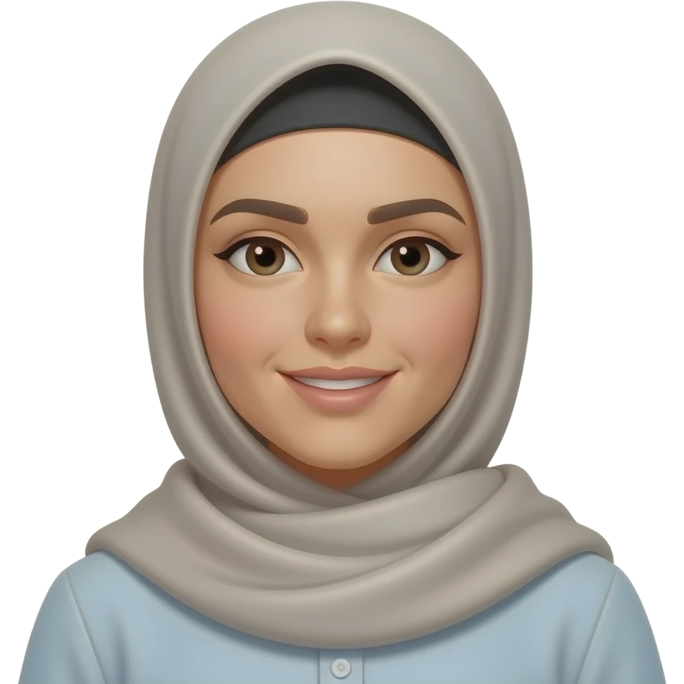 Can you make it more of a human face with a hijab emoji
