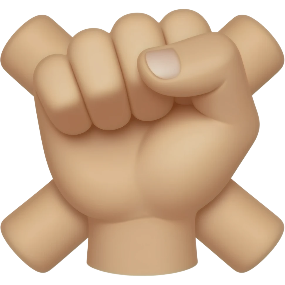 Emoji punho cruzado erguido emoji