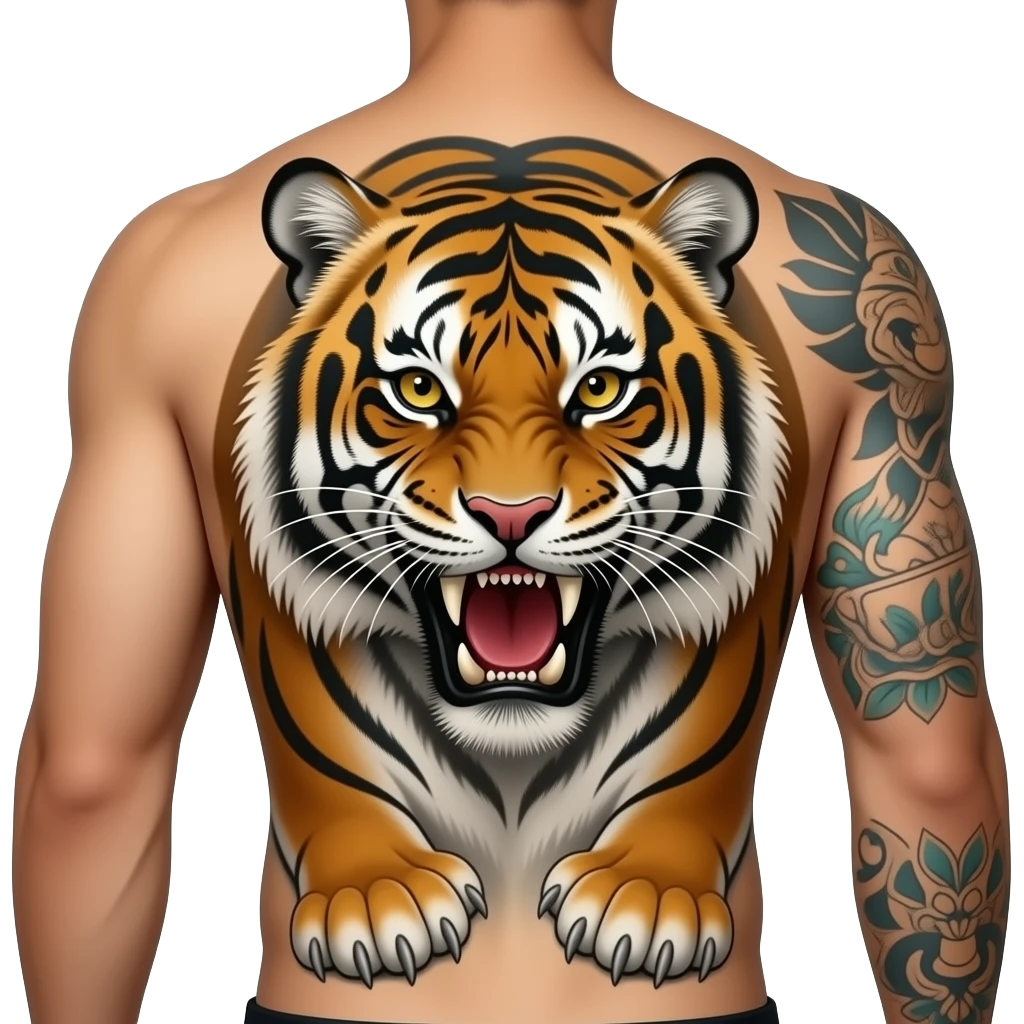 Thai tattoo tiger sak yant emoji