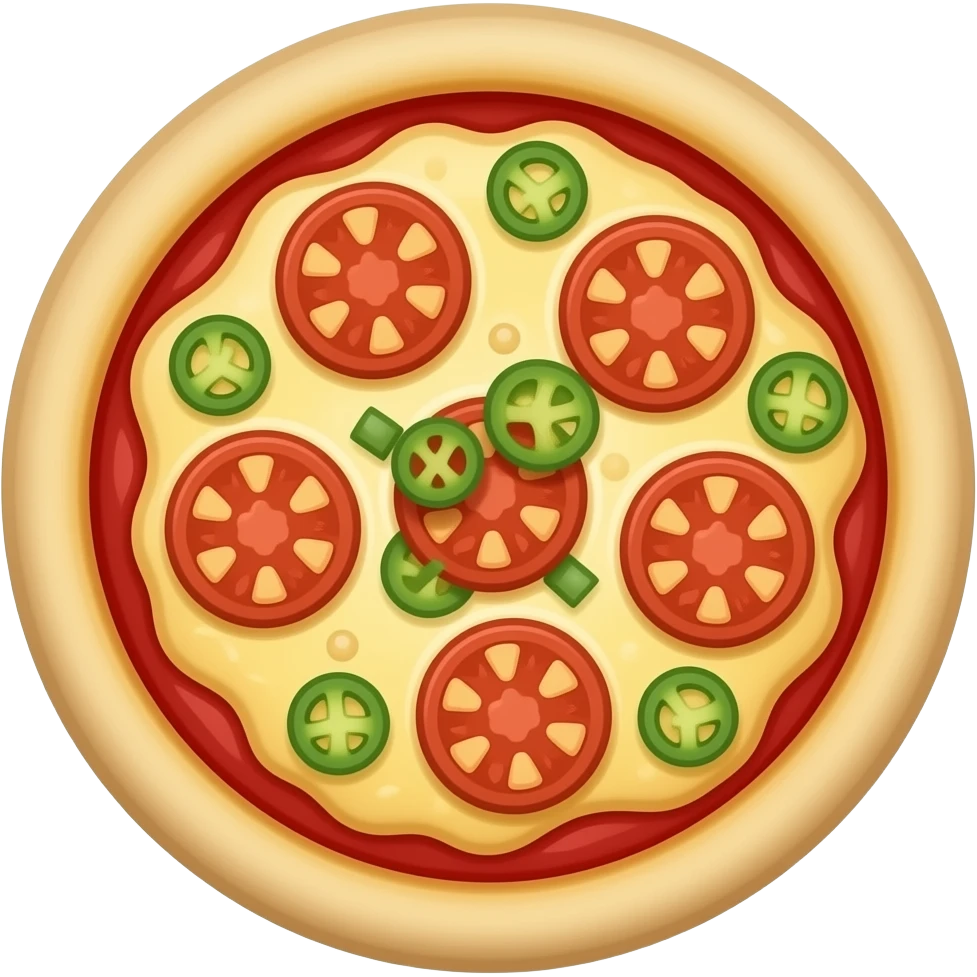 jalapino bits coverd inside pizza daugh round emoji