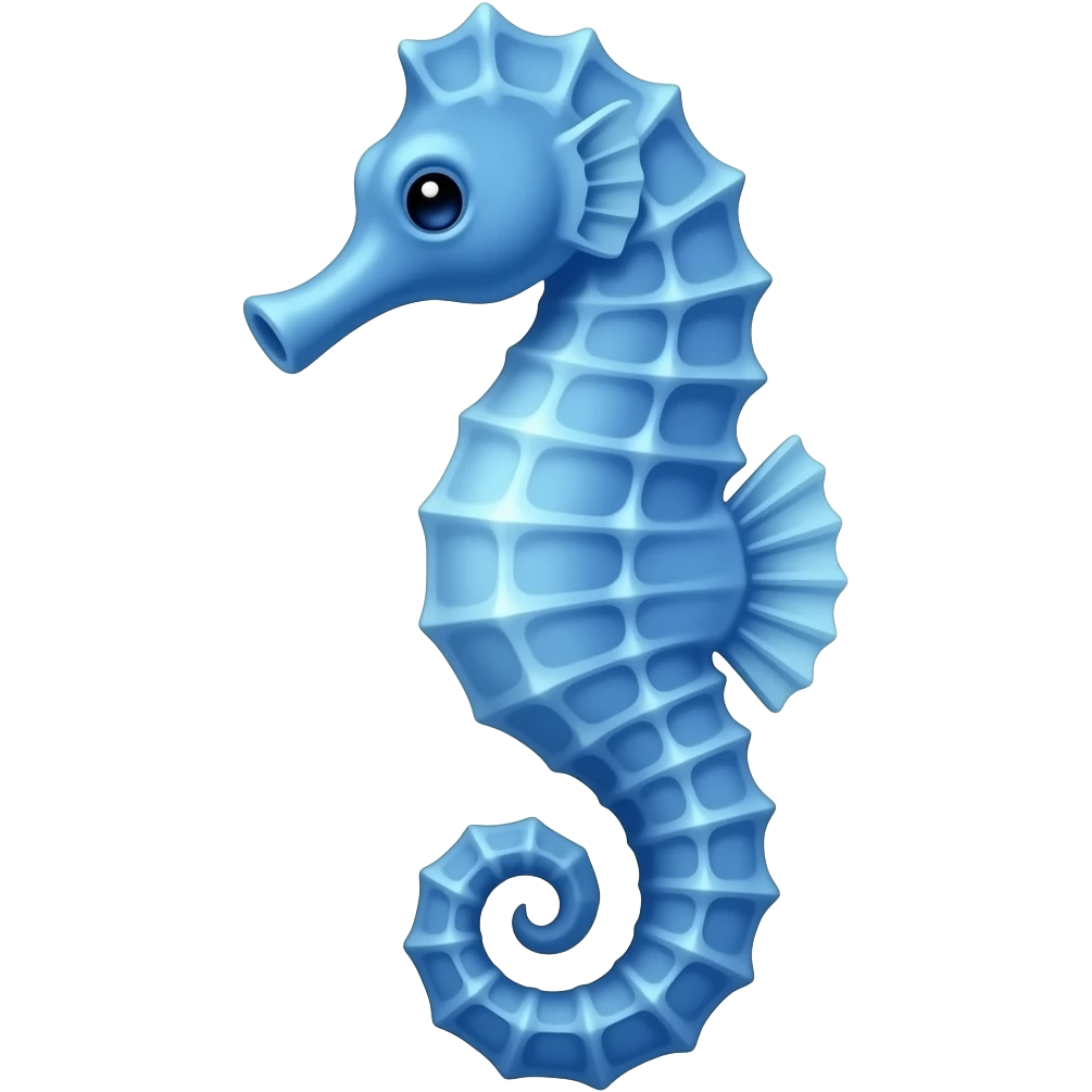 Hyppocampe bleu emoji