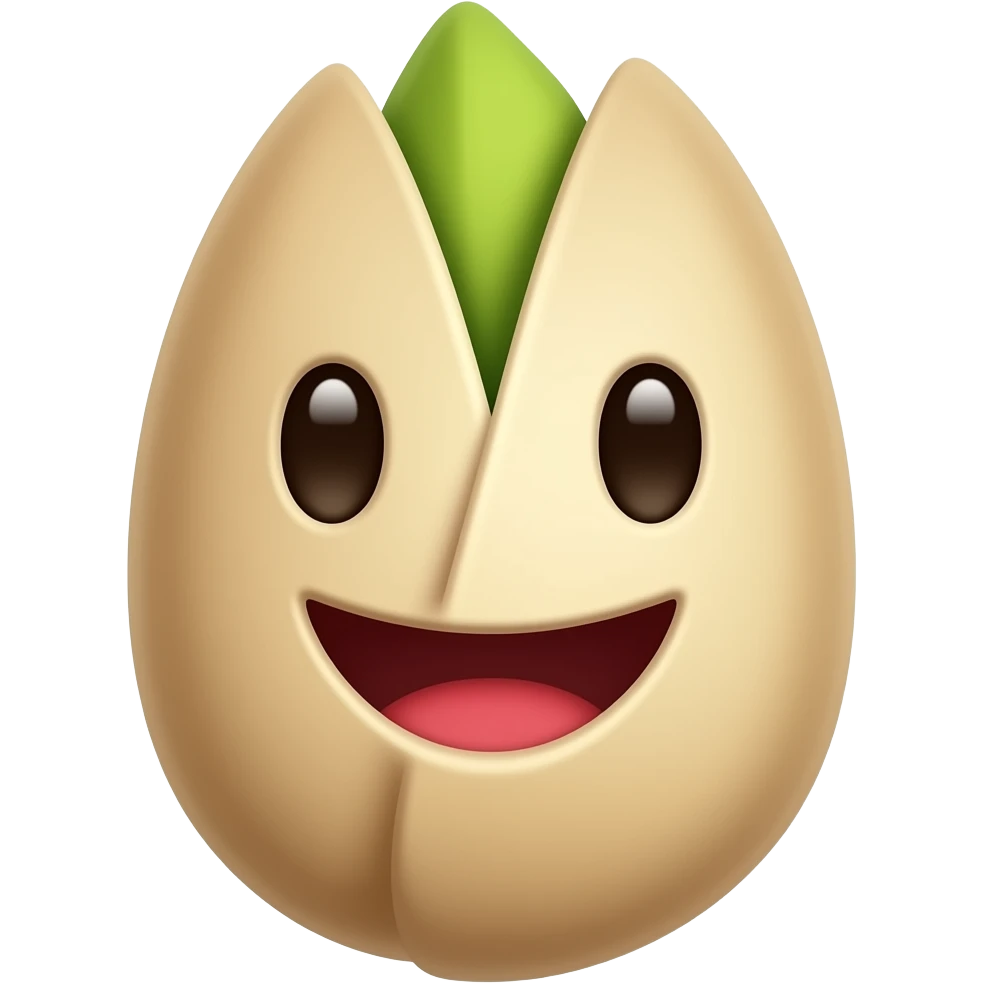 pistachios are smiling emoji