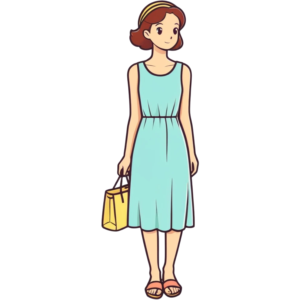 Lady with a sundress  emoji