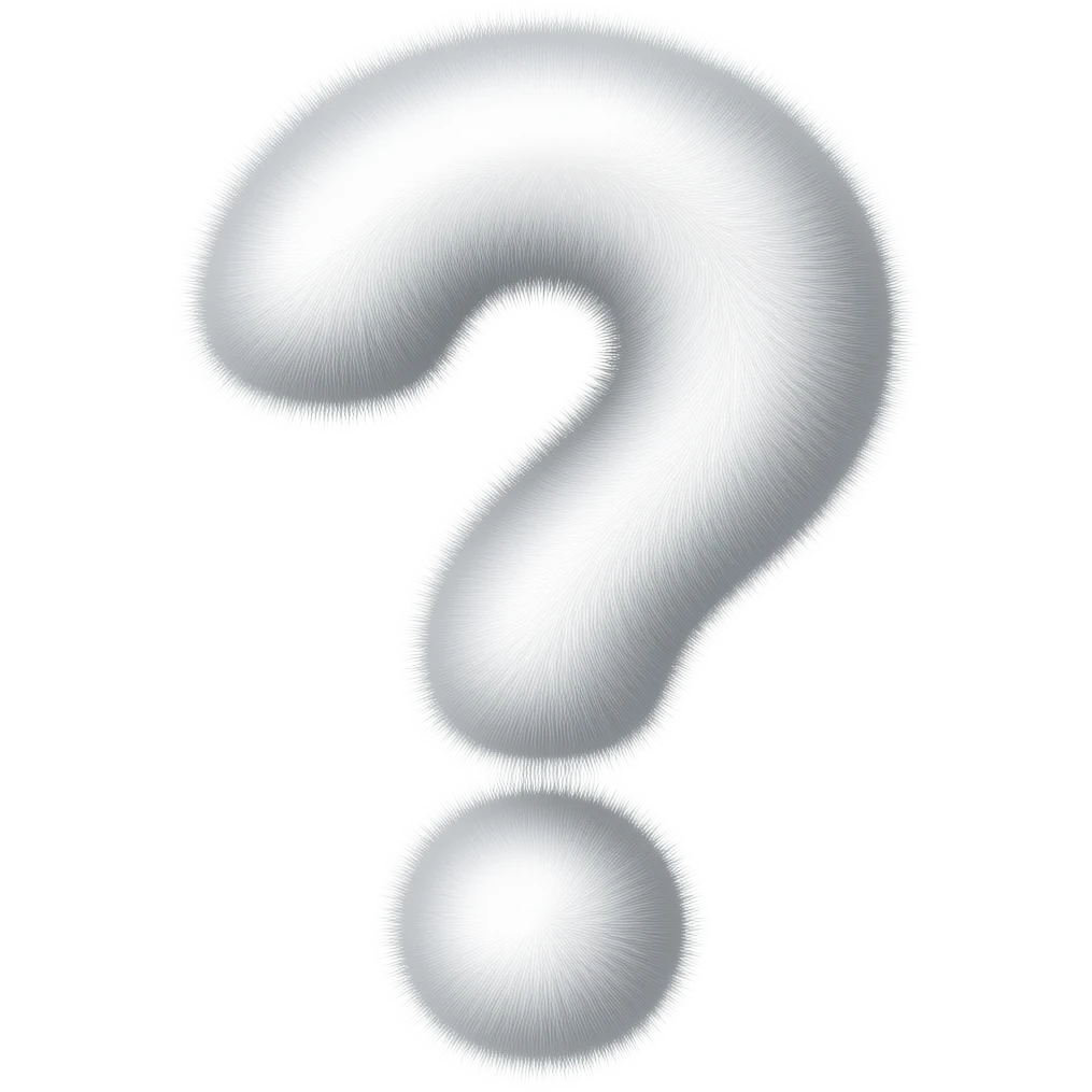 Fluffy question mark emoji