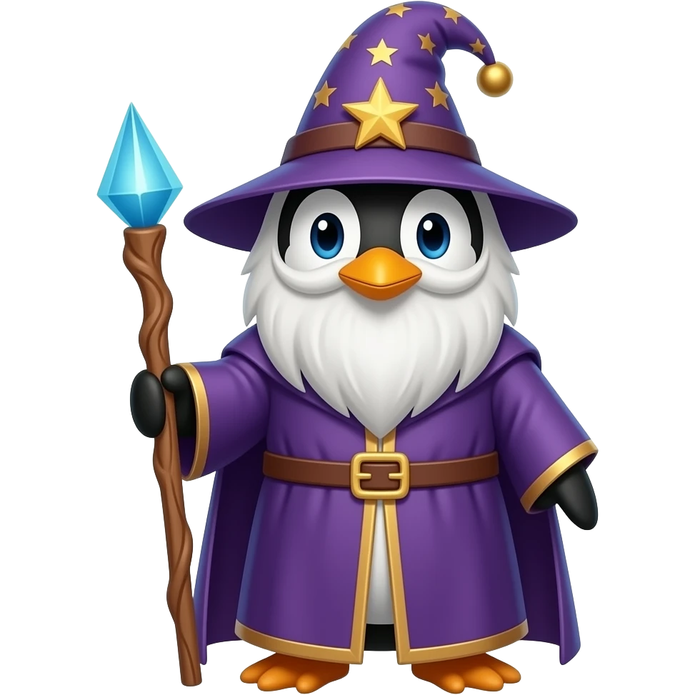 Penguin Wizard emoji