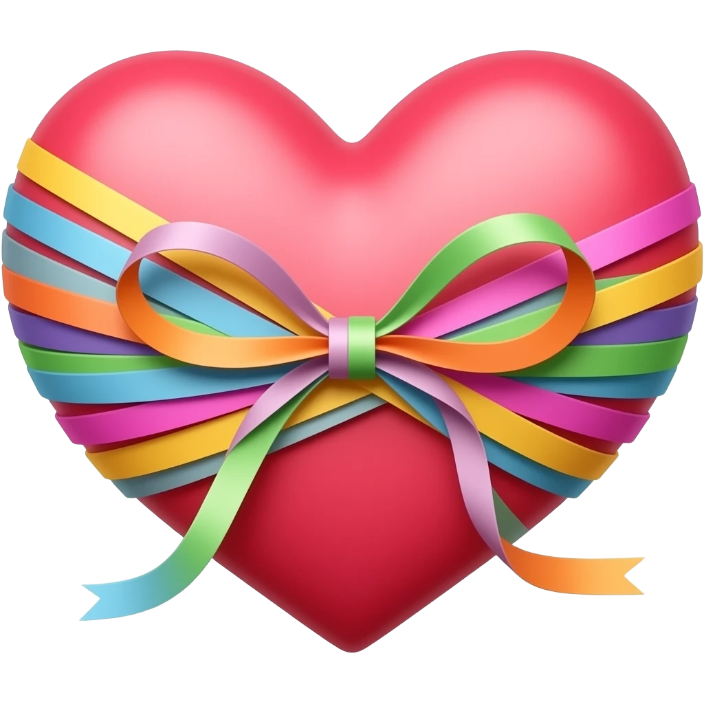 Ribbonned heart emoji