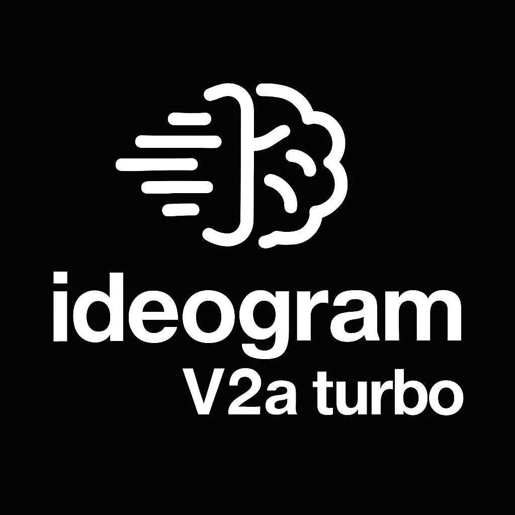 recreate this logo with text of "ideogram V2a turbo", MAKE IT FIT IN SQAURE  emoji