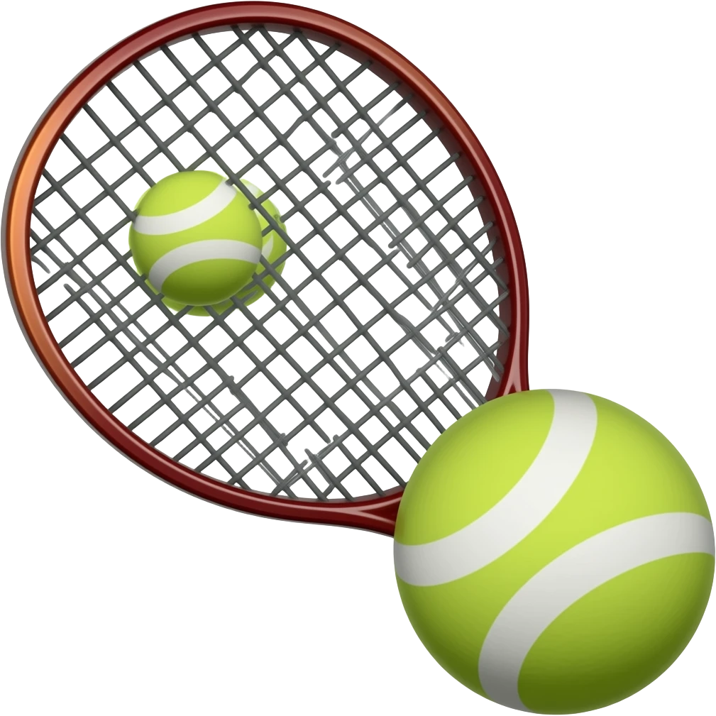 une raquette de padel avec une balle emoji