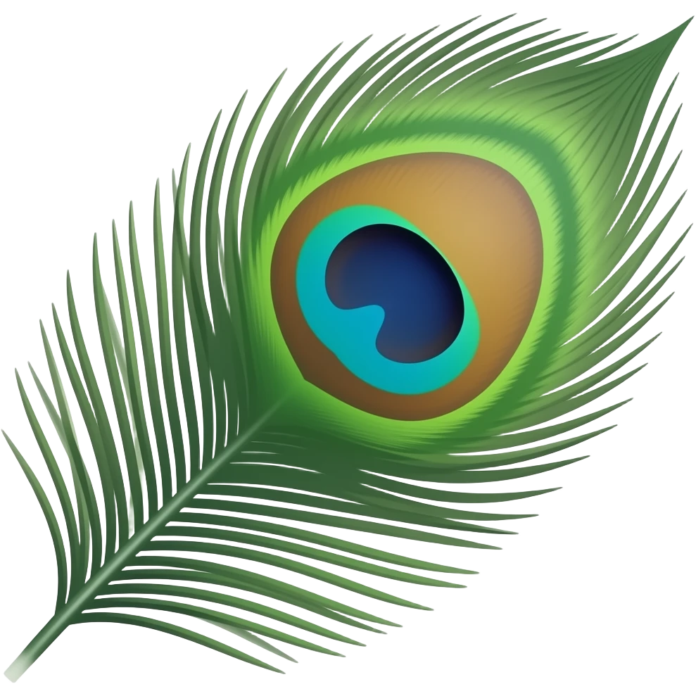 Peacock feather emoji