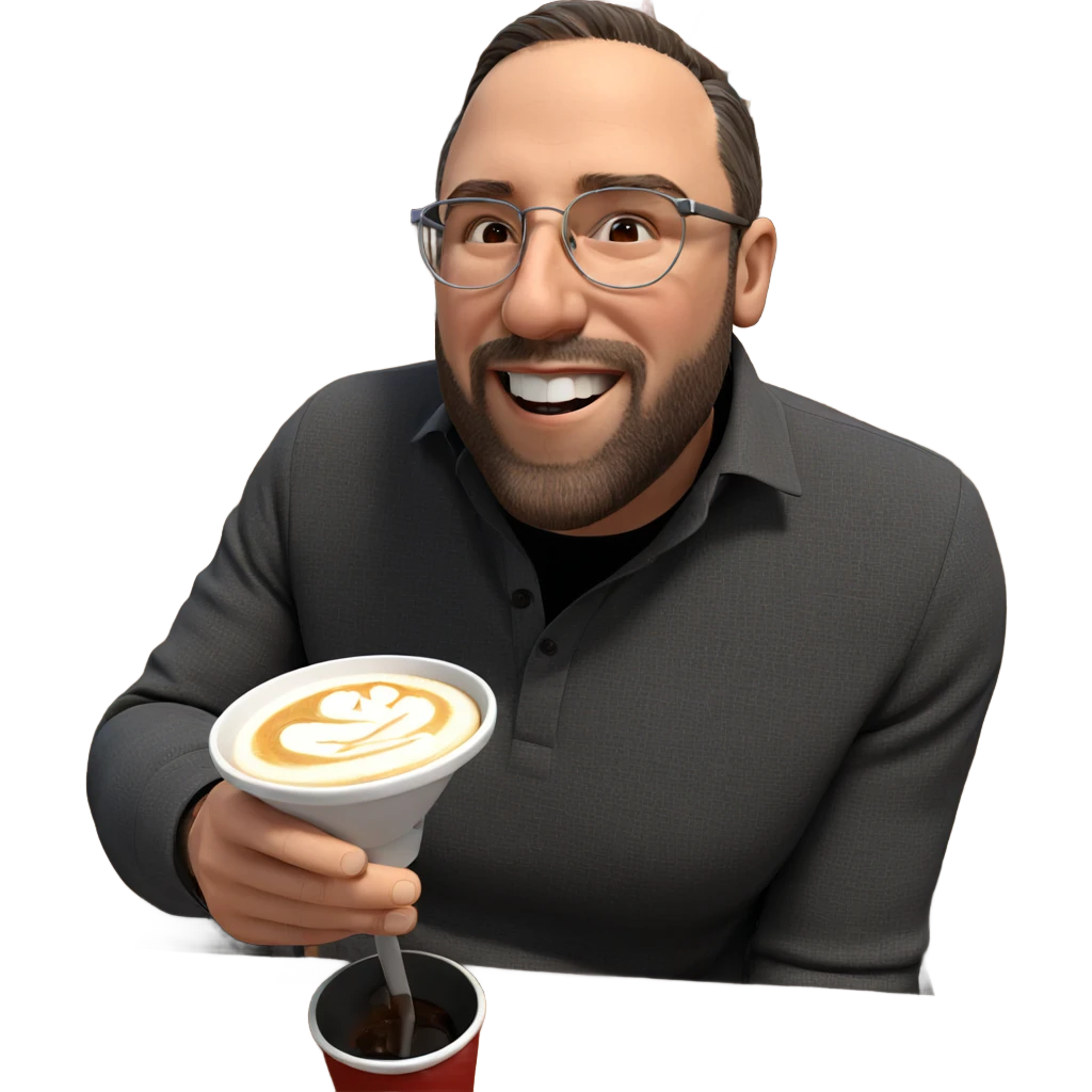 casual man enjoying coffee emoji