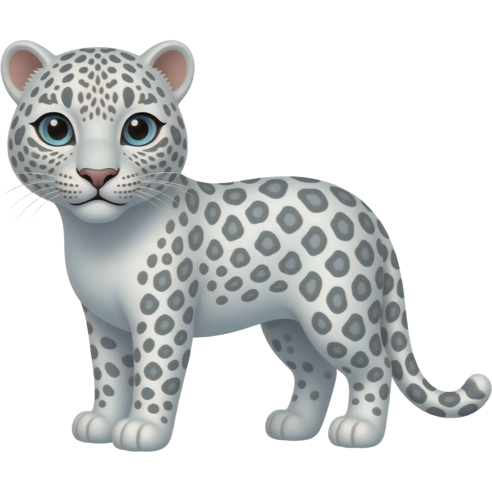 white leopard grey emoji