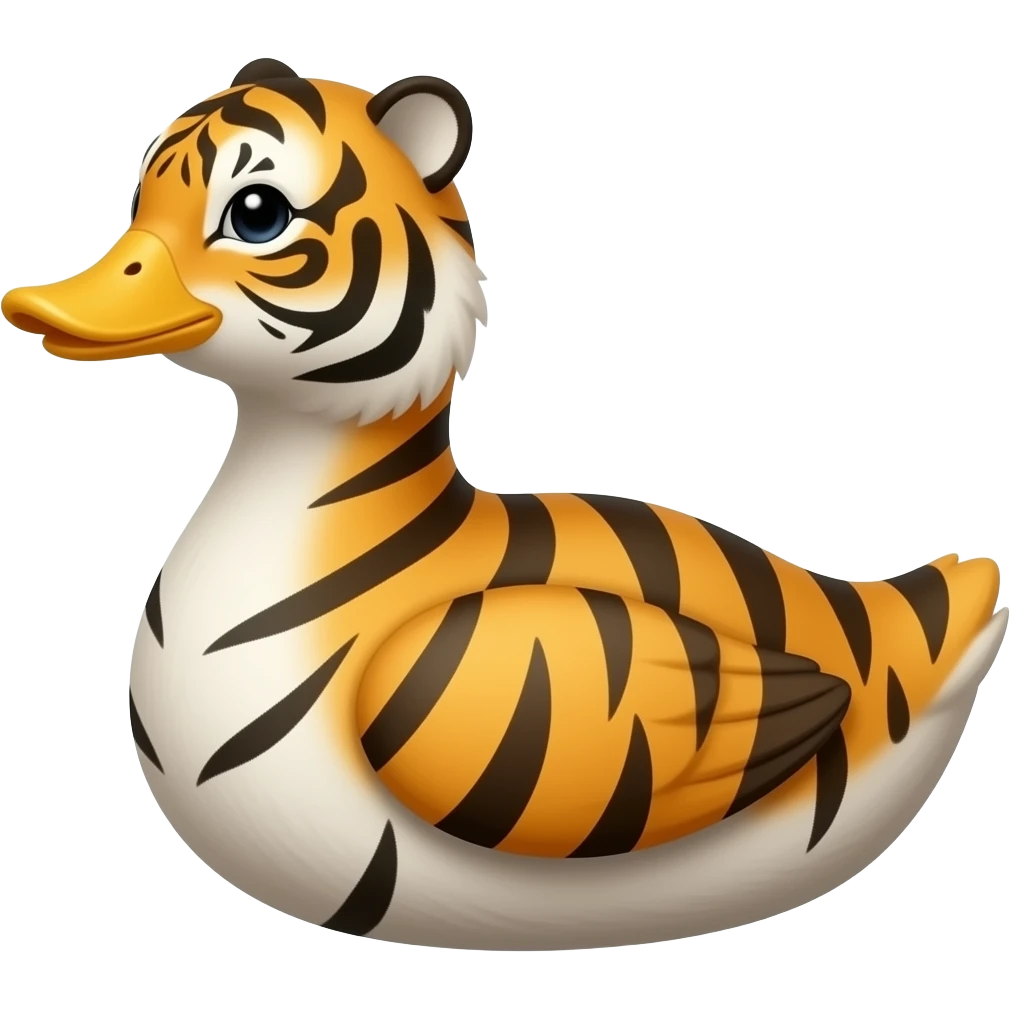 create emoji of tigerpainted duck emoji