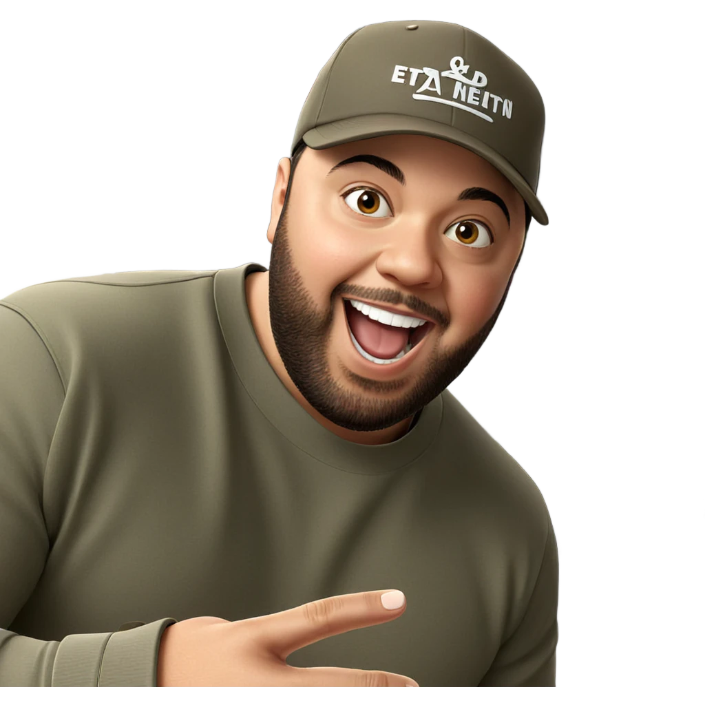 smiling boy in baseball cap emoji