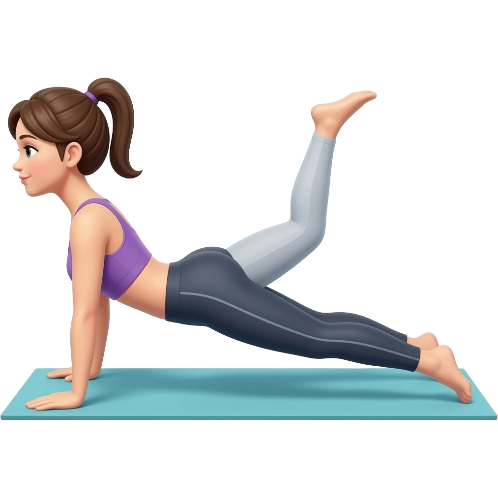 a woman is doing pilates emoji