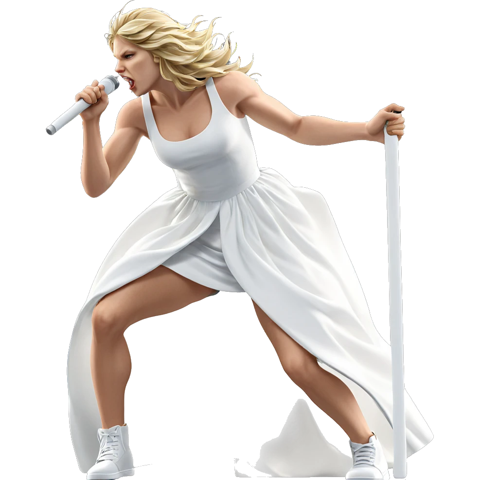 blonde boy in white dress emoji