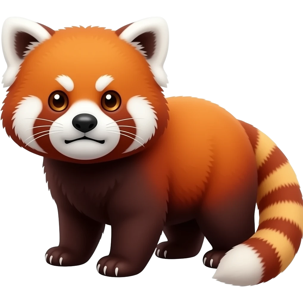 Angry red panda emoji