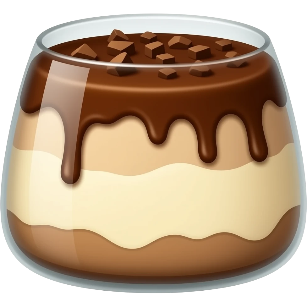 Verrine chocolat et vanille emoji