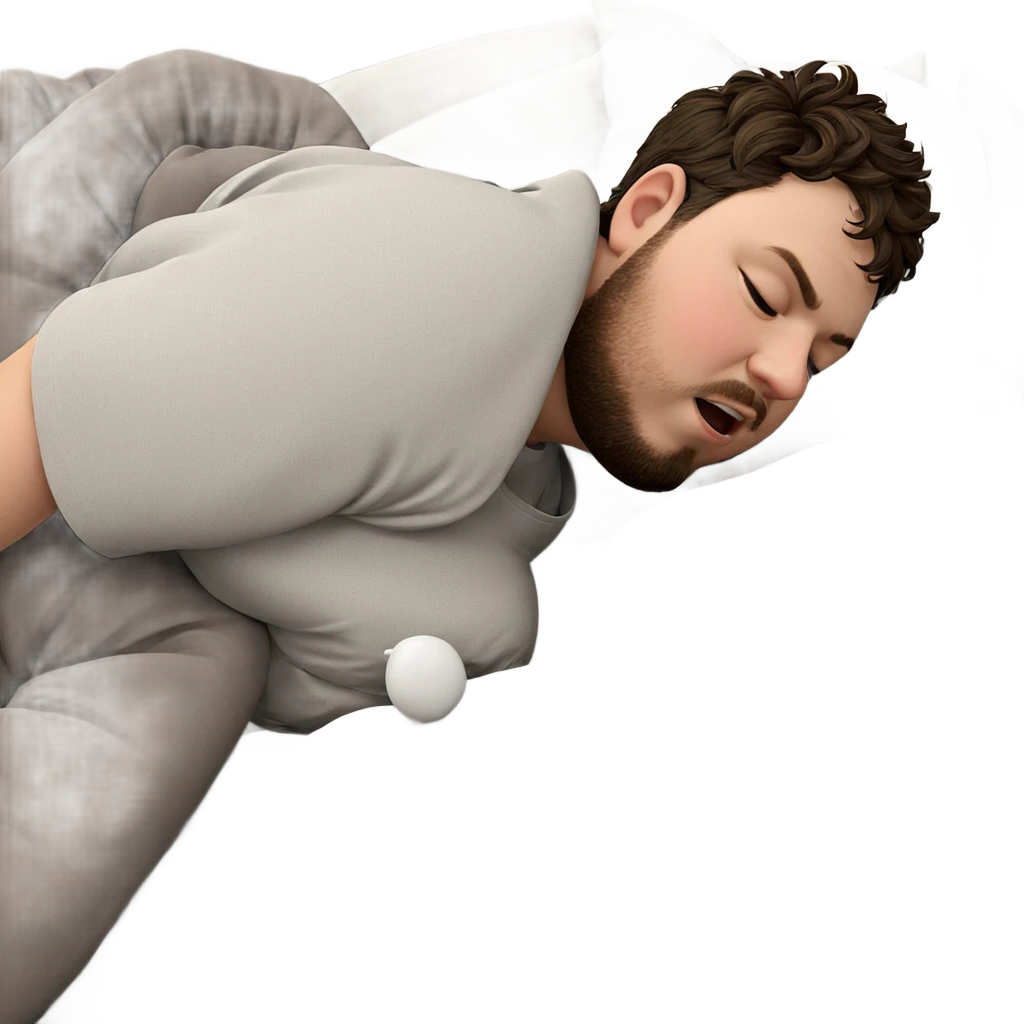 sleeping boy on the bed emoji