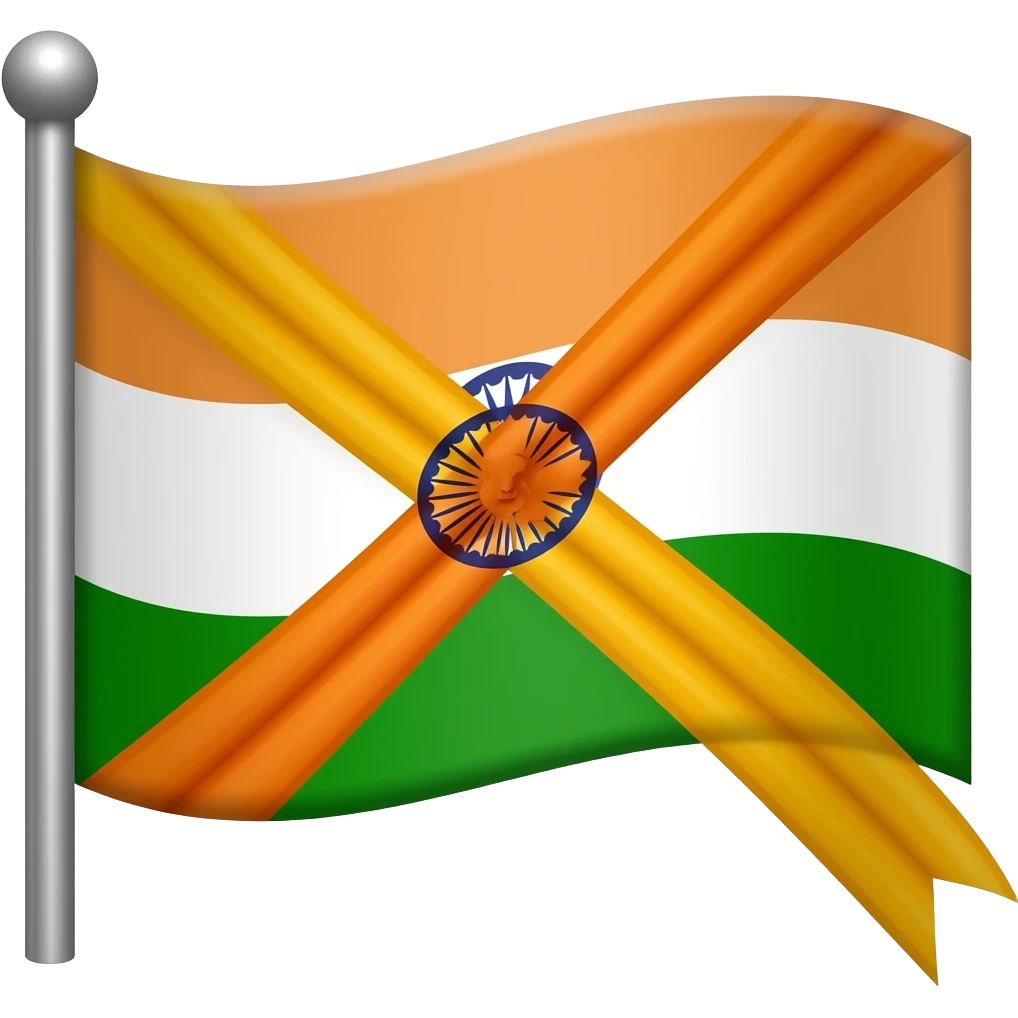 Hindu double saffron flag emoji