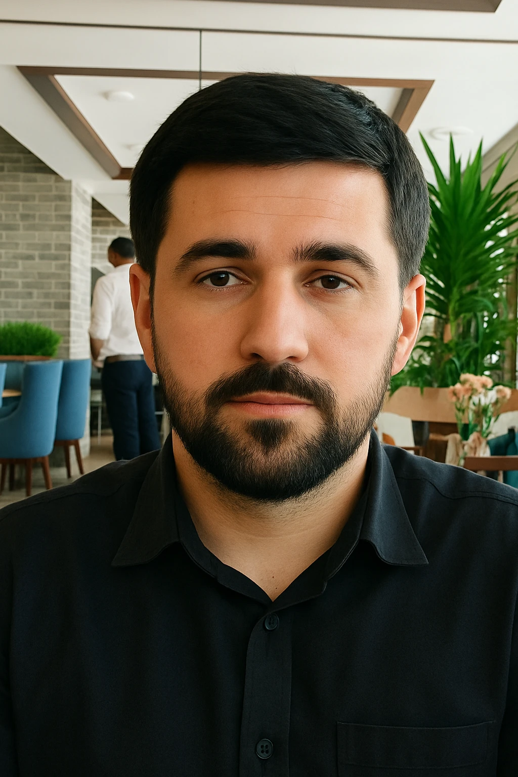 birinchidagi odamni yuziga 2 rasmdagi odamni yuzini quyib chizib ber emoji