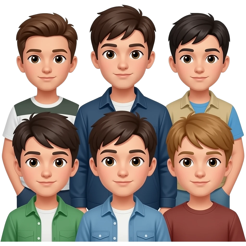 Make unique emoji of boys emoji