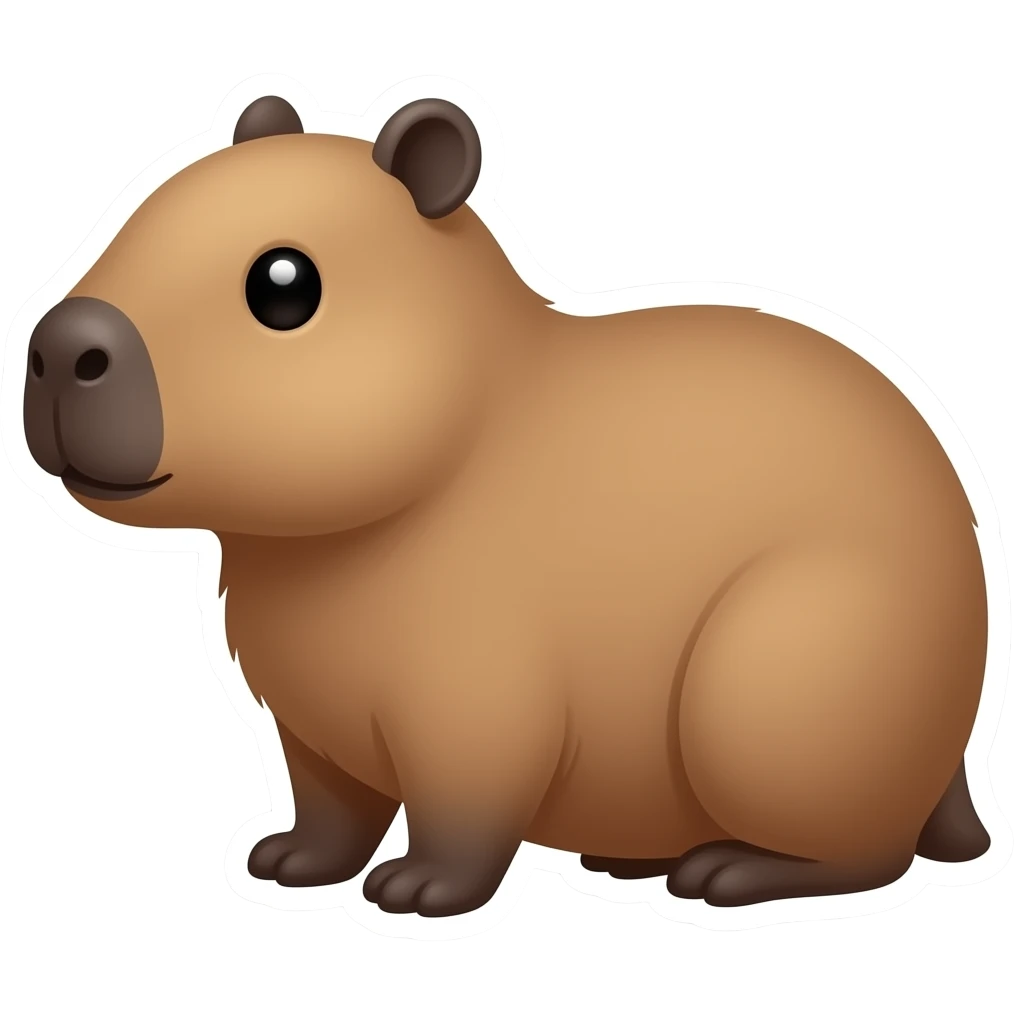 Capybara sticker emoji