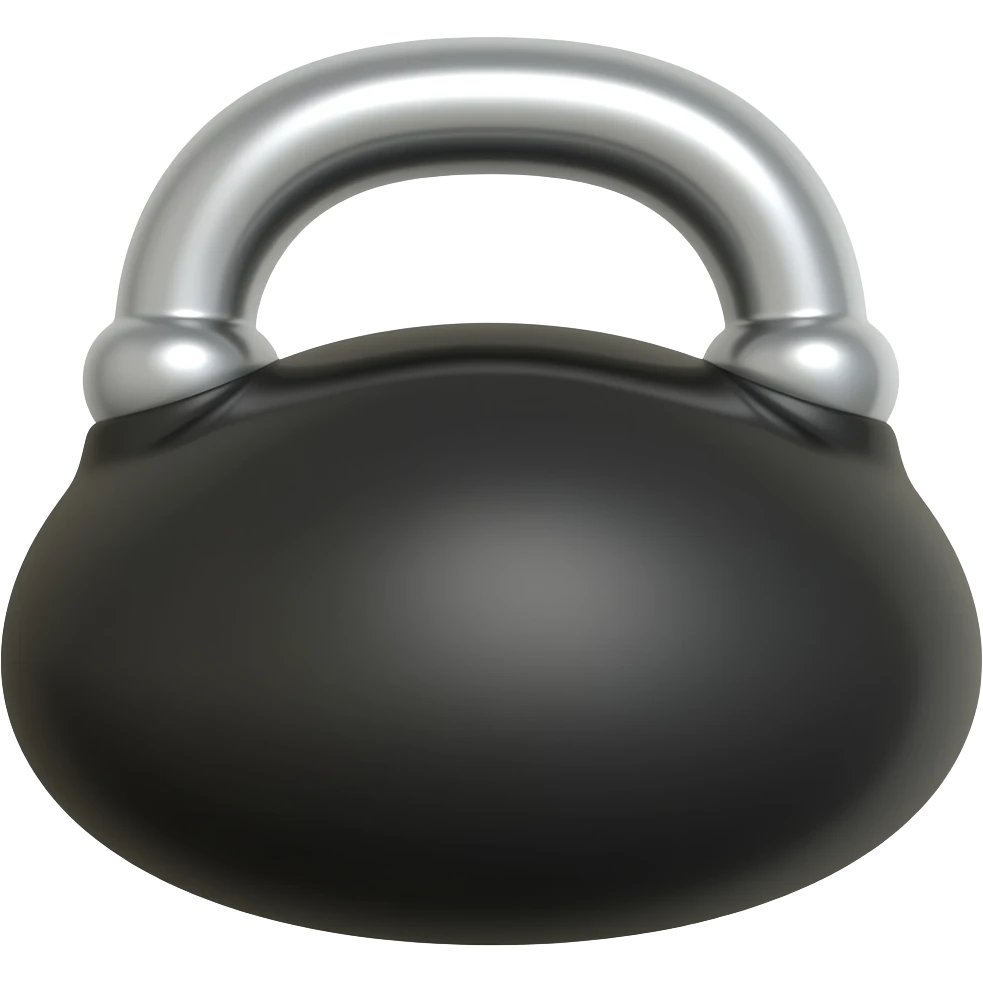 Black dumbbell emoji