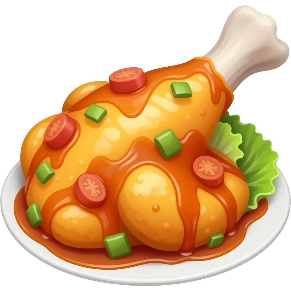 sweet and sour chicken emoji