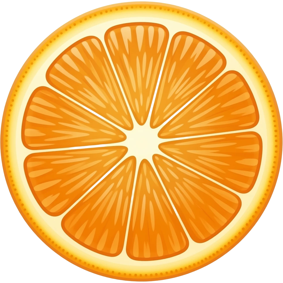 create a Tangerine segments fruits emoji