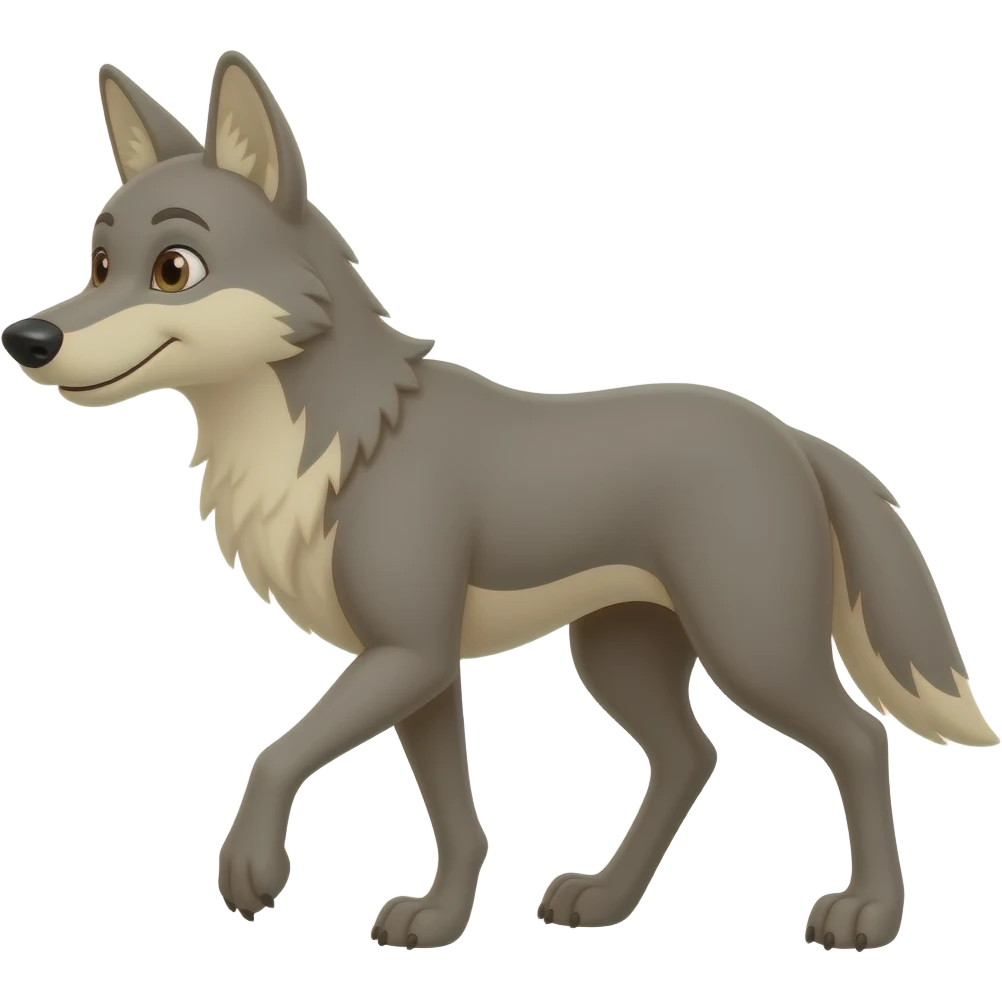 Cartoon coyote walk emoji