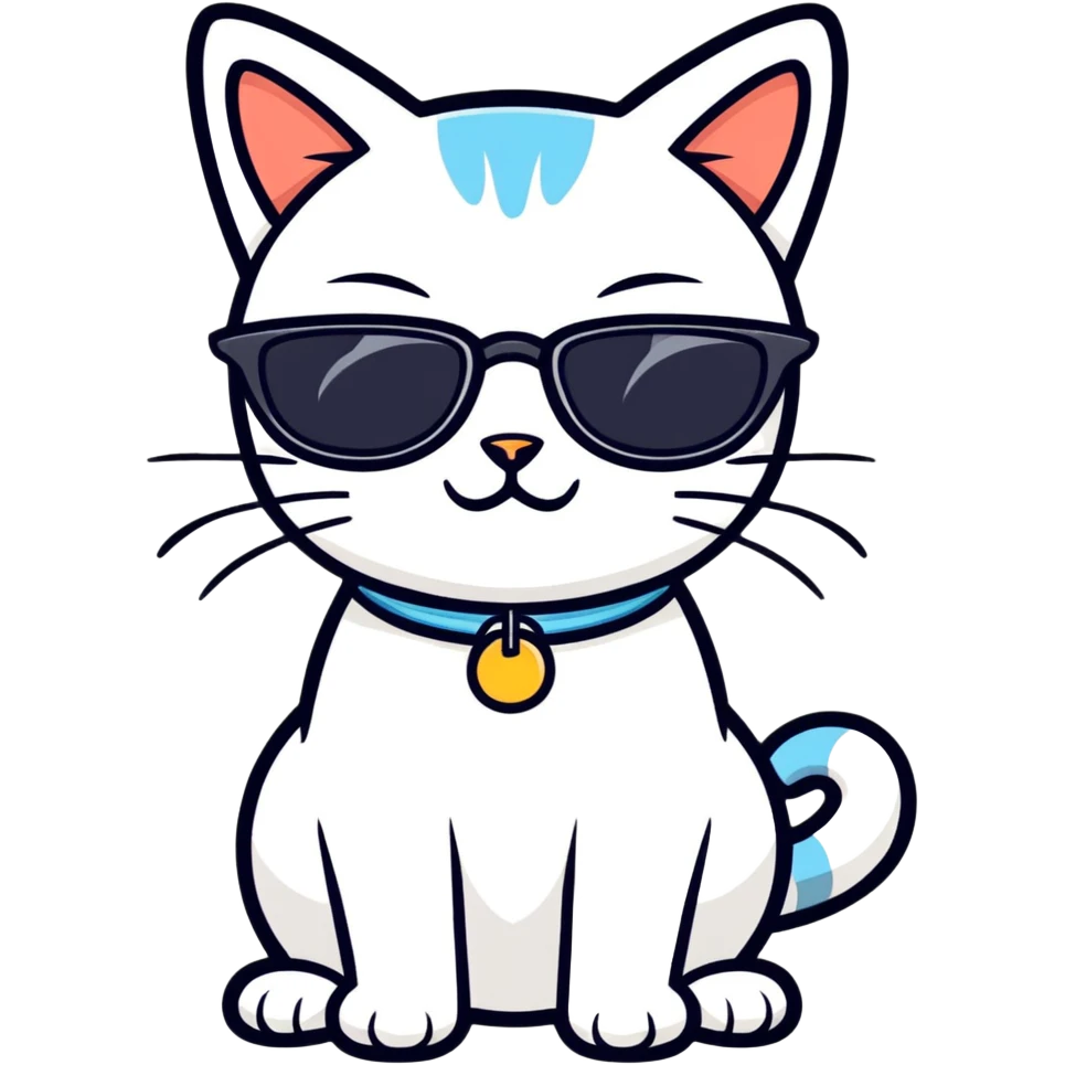 Cat with sunglasses emoji