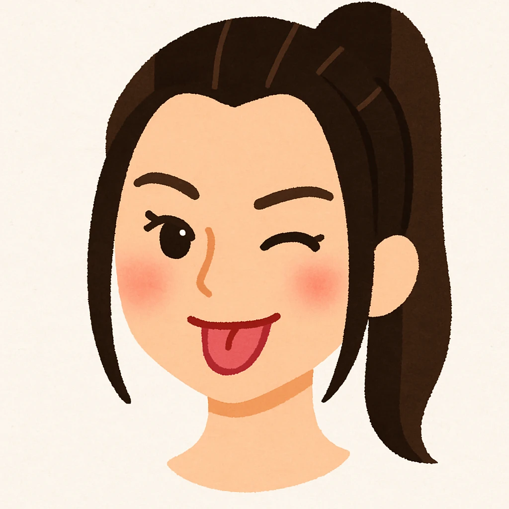 Kendall Jenner's head in Irasutoya style, expressive face, clean lines, light background, playful look emoji