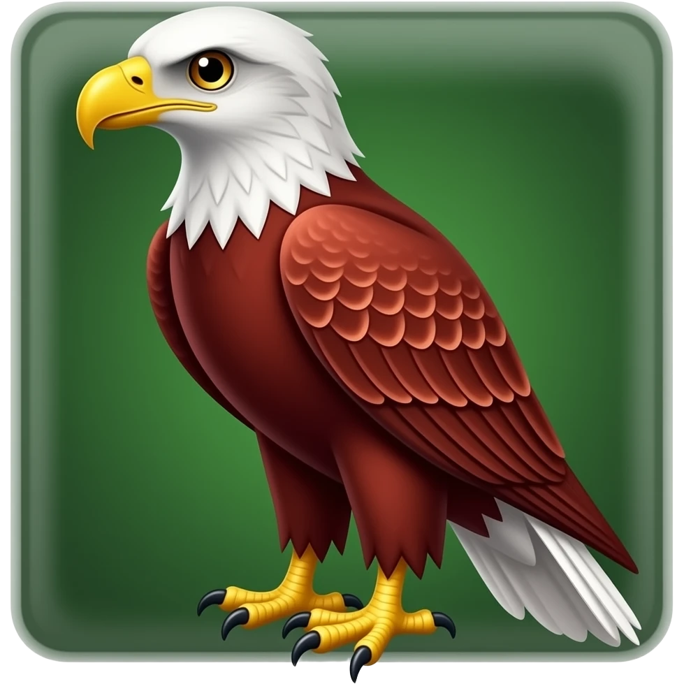 красный орел на  черно зеленом фоне emoji