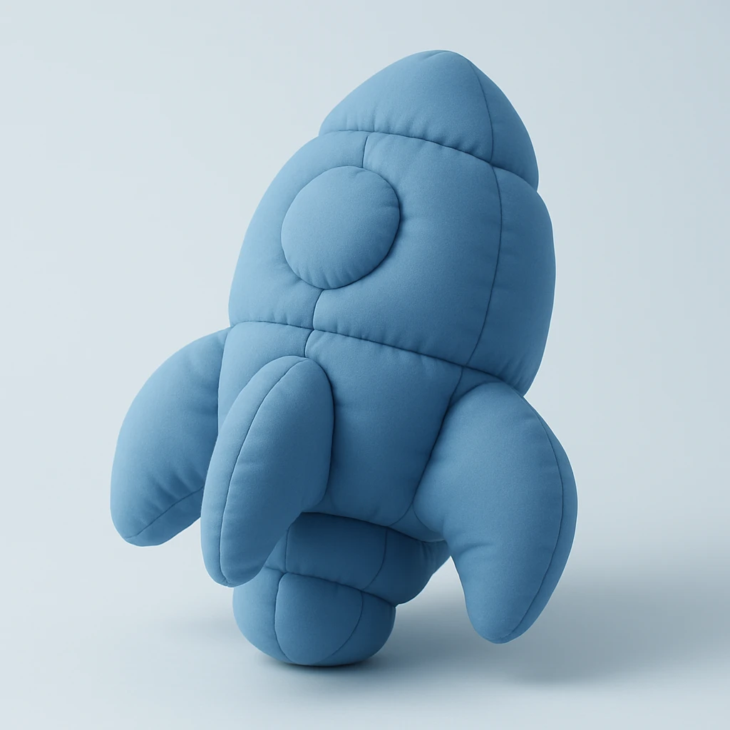 blue rocket emoji