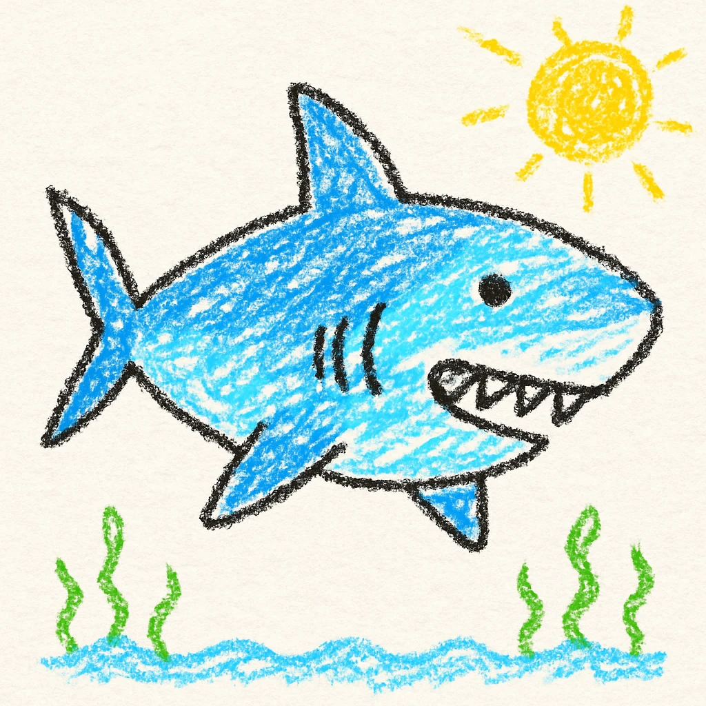 Great white shark emoji