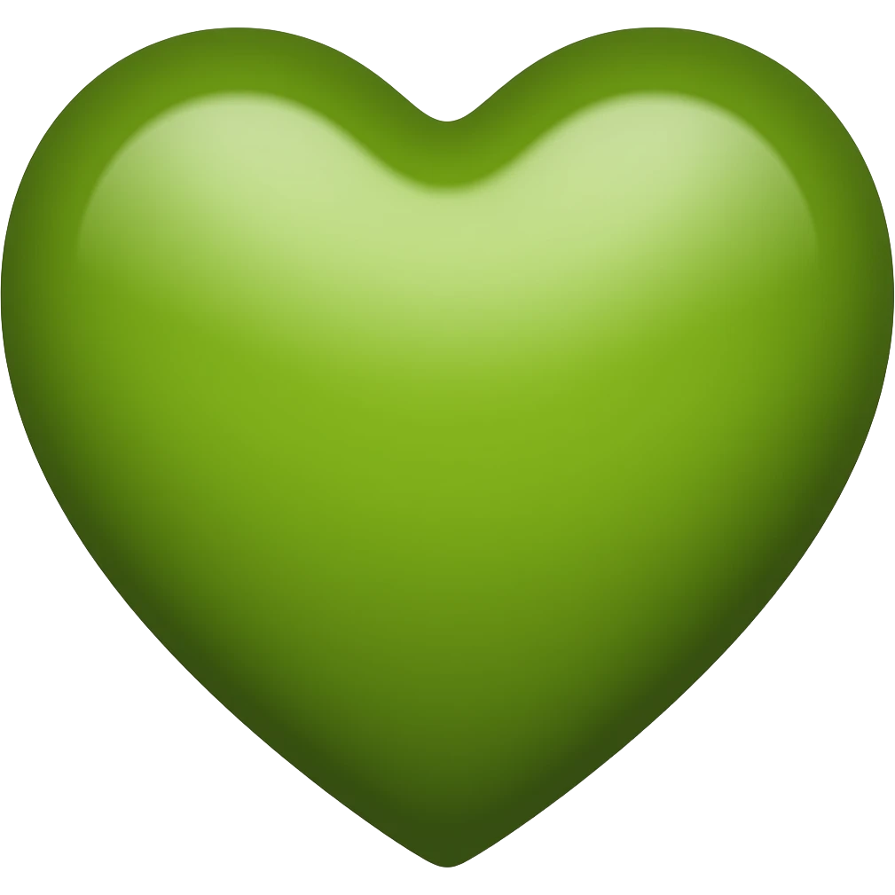 Olive green heart emoji