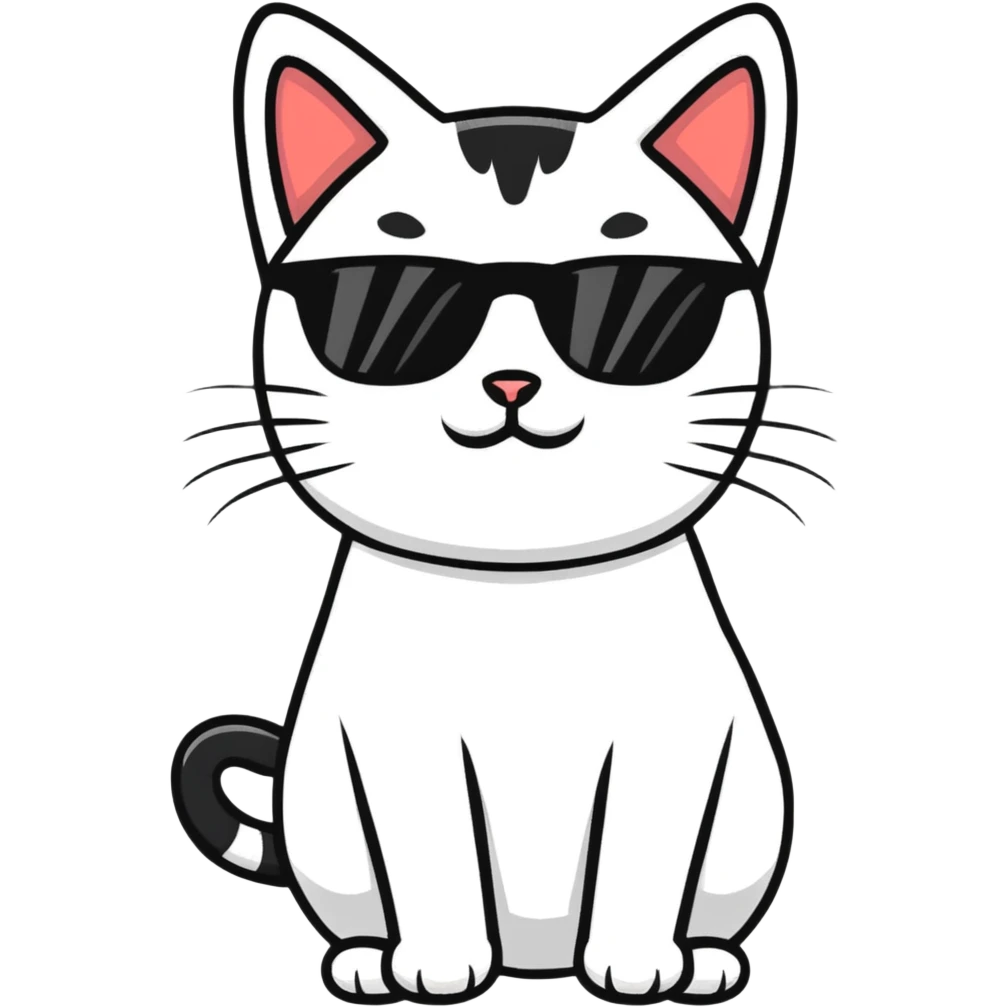 Cat with sunglasses emoji