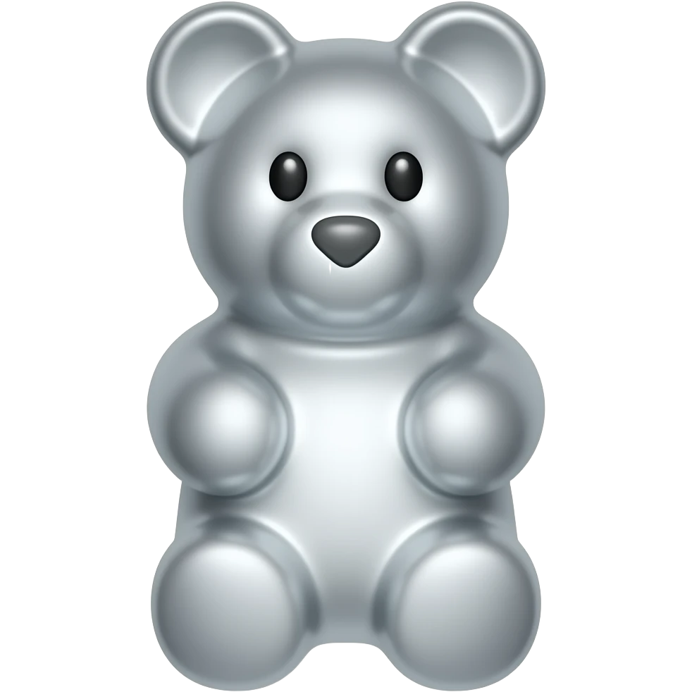 silver gummy bear emoji