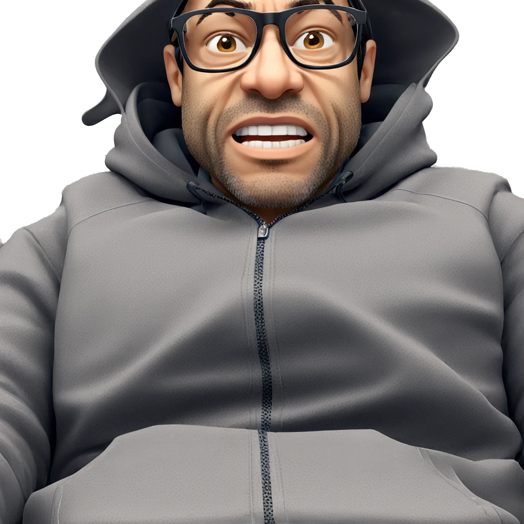 focused male with glasses emoji