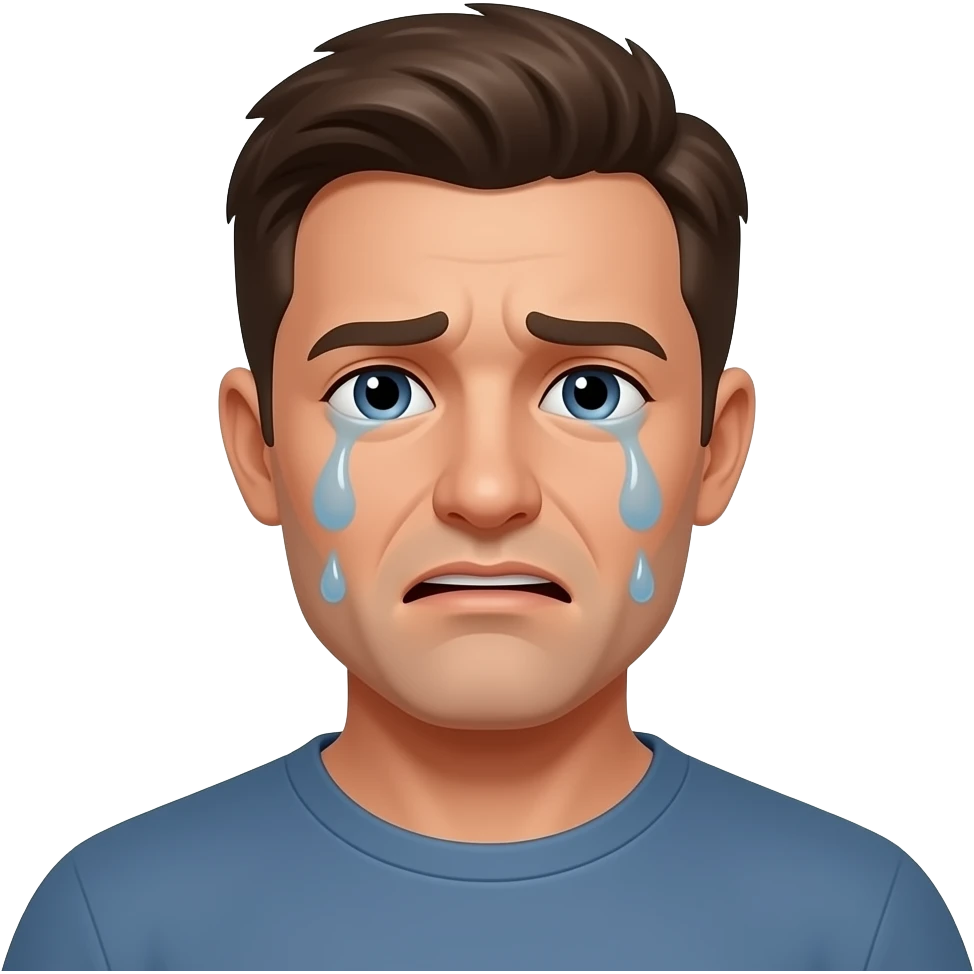 This man is crying emoji